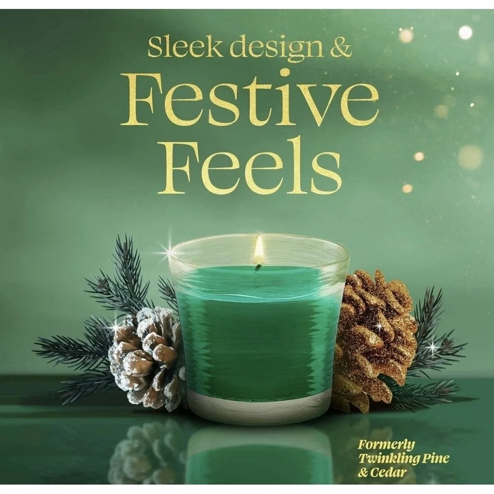 2-2 Pk Balsam & Spruce Scented Wick‎ Glass Jar Candle, Air Freshener